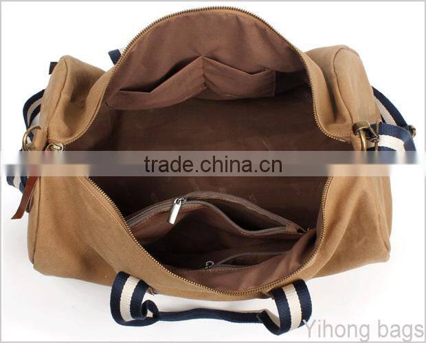 simple canvas leather duffle bag
