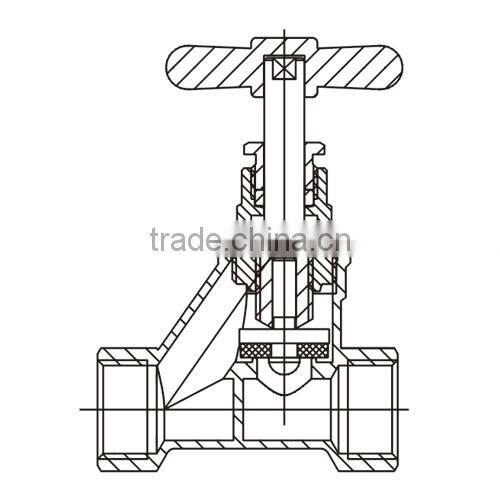 HR4030 brass handle brass stop bibocock stop valve