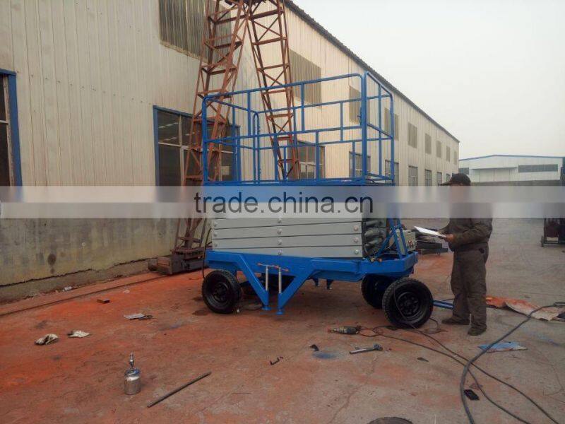 Disel and electric engine mobile scissor motorcycle lift platform/Aerial Working Platform