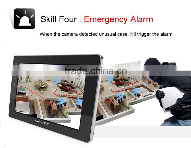 1080P IP Mirror Clock Wifi Hidden Camera with Alarm Sensor
