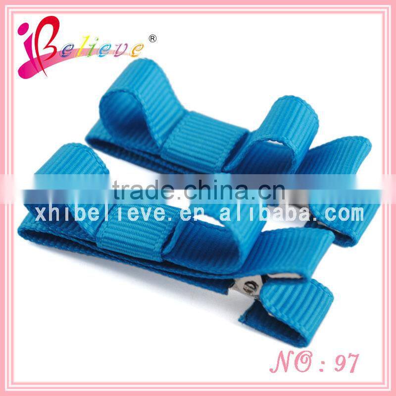 Kids hair accessories grosgrain handmade flat materials hair clips