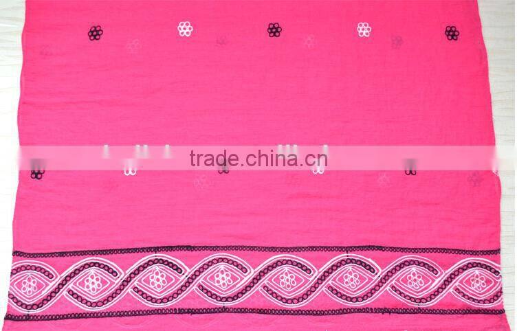 Wholesale Embroidery Design Fashion Ladies Cotton Scarf Shawl