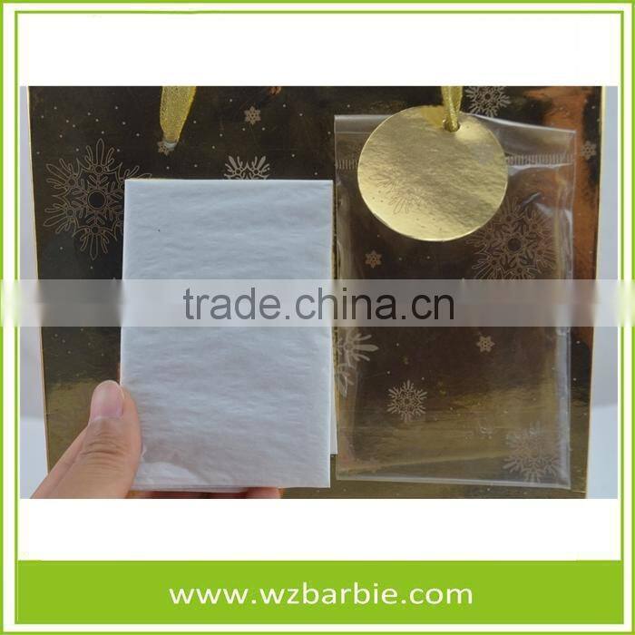 Customized Snowflake Recycable Paper Shopping/Gift Bag With Handle