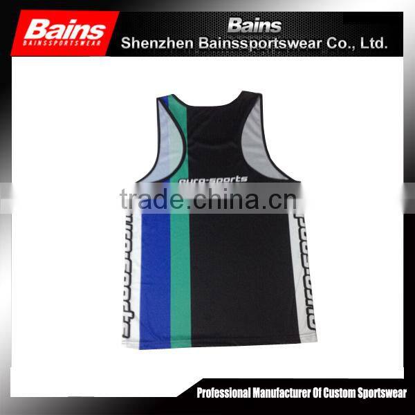 custom sublimated 100% polyester running shirt&dri fit running shirts