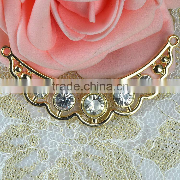 2015 fashion bag buckle, crystal rhinestone ribbon buckle for Decoration