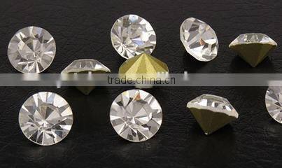 MC crystal point back rhinestone, foiled back glass chaton