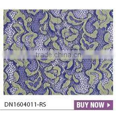 New type high quality embroidery violet elegant tulle lace fabric