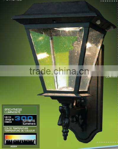 Outdoor wall mounted motion activated solar LED garden latern light