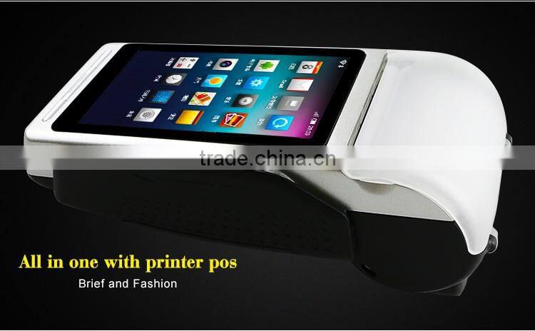 New arrival 4 inch all in one android pos terminal with nfc reader/card reader/thermal printer------Gc068