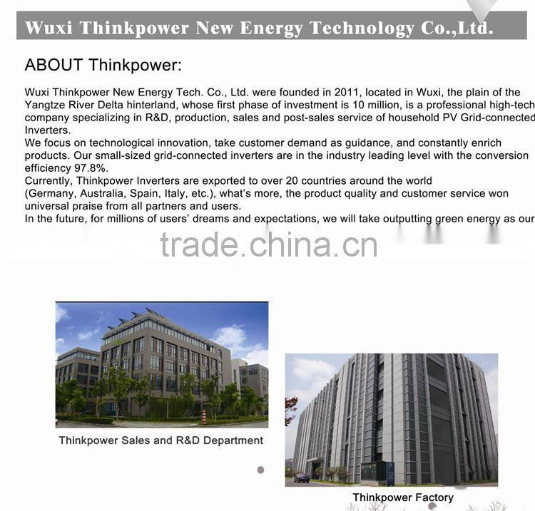 Chinese popular brand solar grid-connect power inverter with best heat dissipation and free wifi monitoring