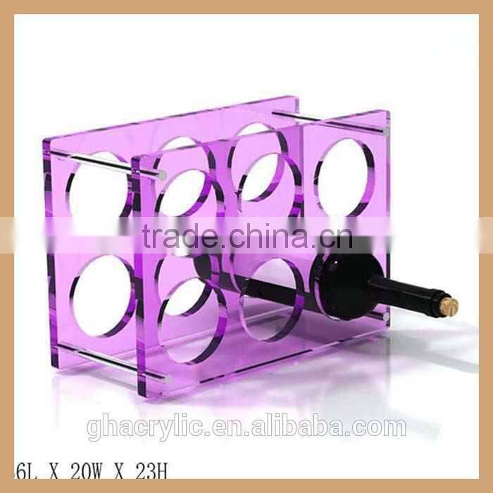 square acrylic wine rack shelf ,wine bottle holder
