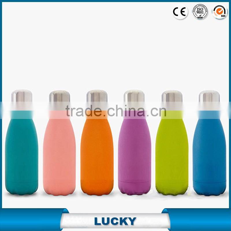 Vacuum Double Wall Travel Coffee Mug With Push Button Lid Handle