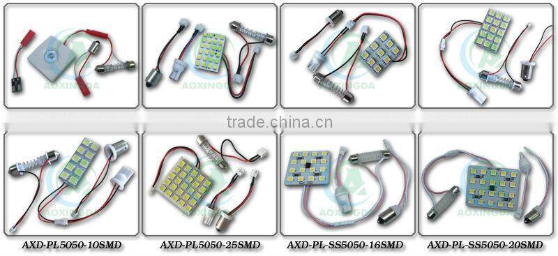 T10 W5W BA9S festoon 24-SMD LED Panel Lights for Interior Map Dome Light