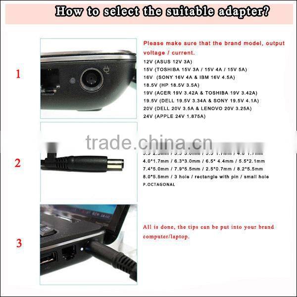 60W 15V 4A AC Adapter for Laptop