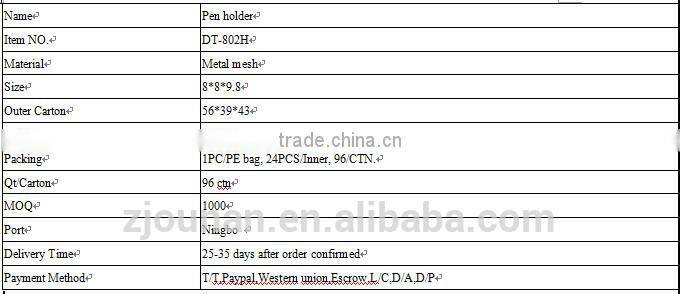 fashion pen mesh pen holder