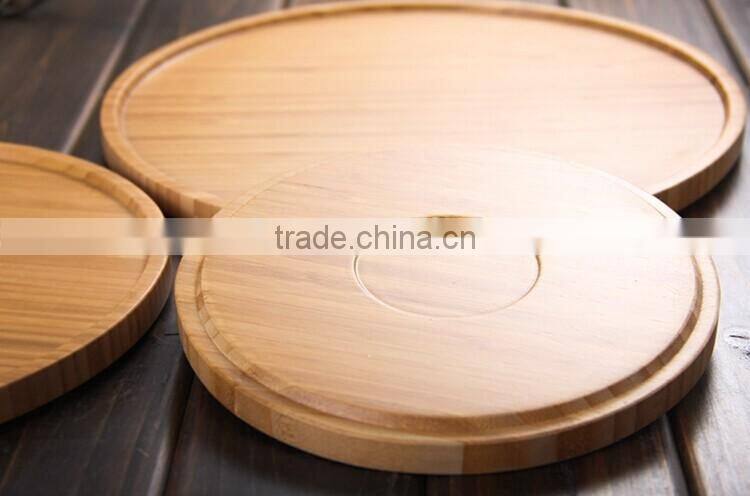 Hotel use beauty bamboo round food tray