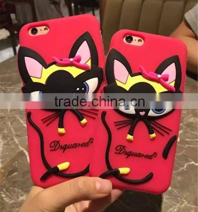 Lovely Cartoon Case Silicon Soft Back Cover for Iphone 6 plus New