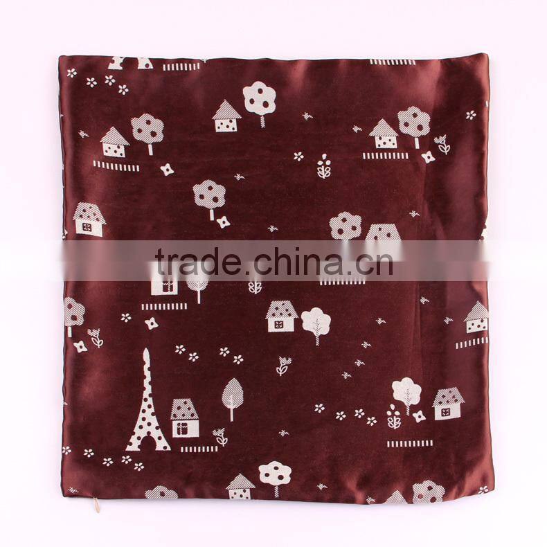 High quality silk pillow, cartoon pattern printing pillow, decorative throw pillow
