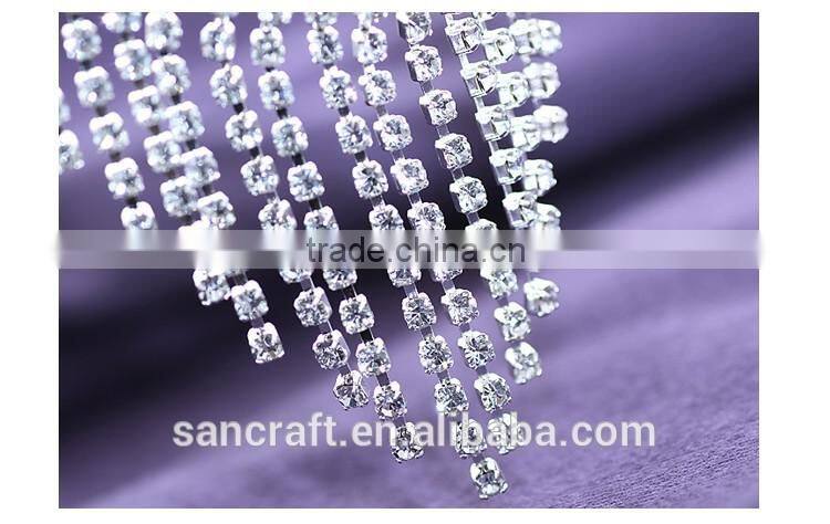 beautiful customized crystal silver bridal jewelry set