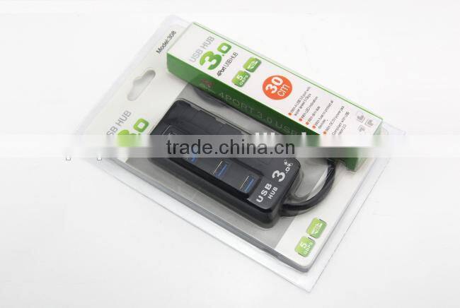 Super high speed computer switch button 4 port usb 3.0 hub
