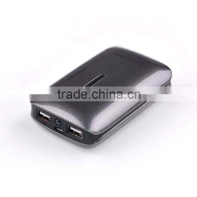 100% real capacity 2015 7800mAh portable power banks with dual USB output port