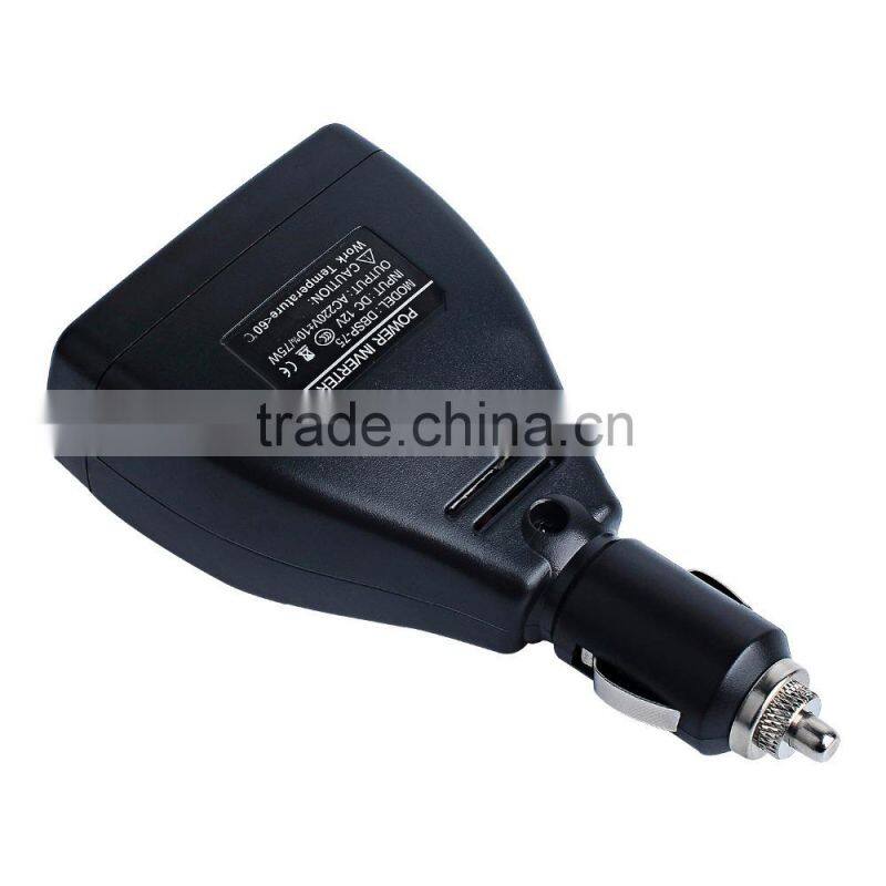 75W car power Inverter dc12v ac220v/110v with usb