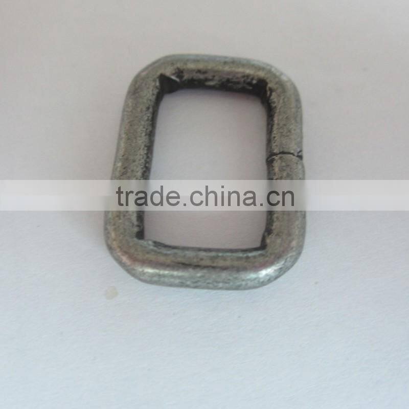 square shape leather ancient silver color metal buckle for handbags
