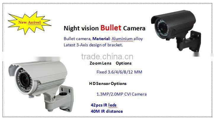 best price CCTV Camera 1.3/2.0 Megapixel bullet CVI camera with white housing