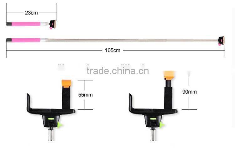 Wireless monopod mobile phone selfie stick,bluetooth selfie stick