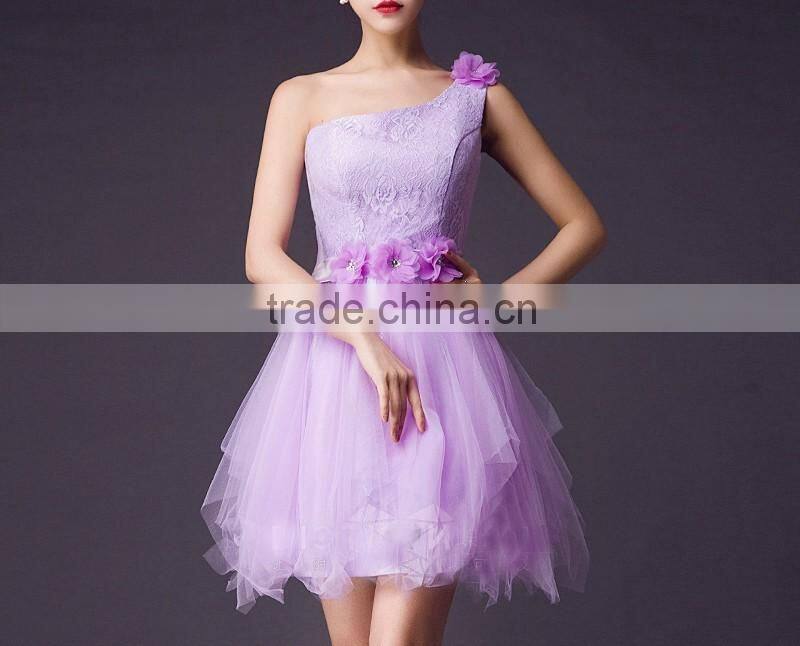 China Factory Wholesale purple prom dress
