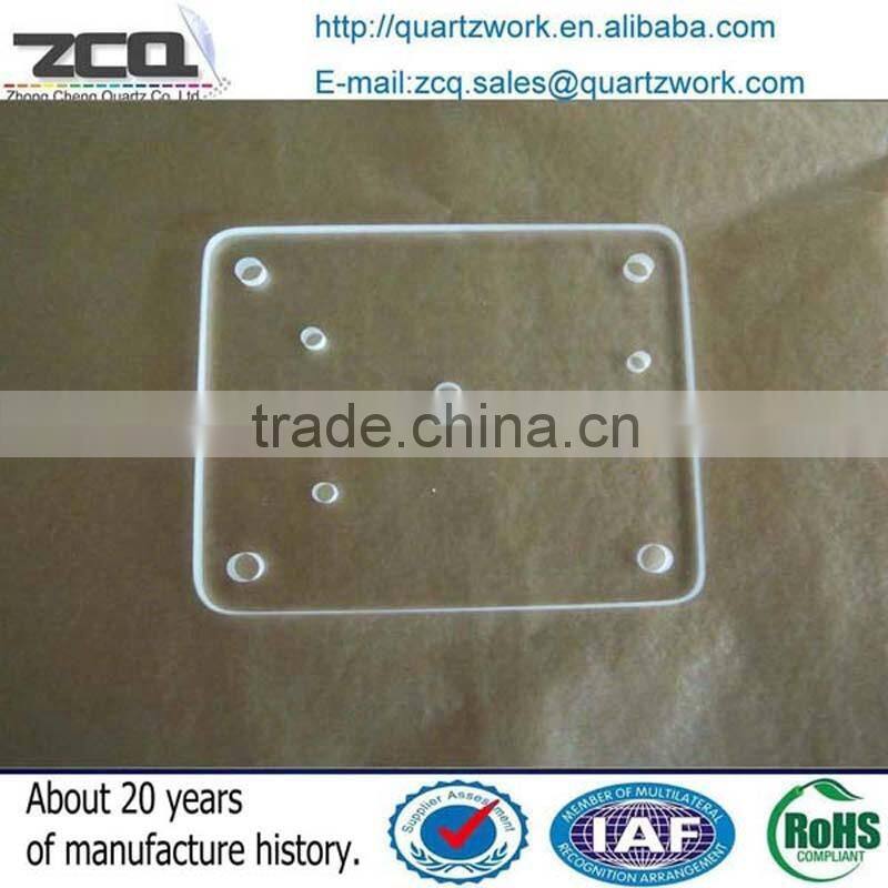 High Precision Perforated Quartz Glass Disc The Minimum Hole 0.8mm