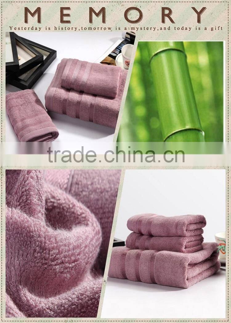 Luxurious from Bamboo Super Absorbent Solid 3 piece bath and face Towel Set
