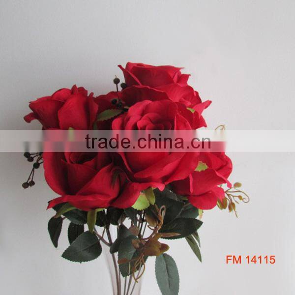 artificial flower bush or silk flower bush home decoration flower boquet