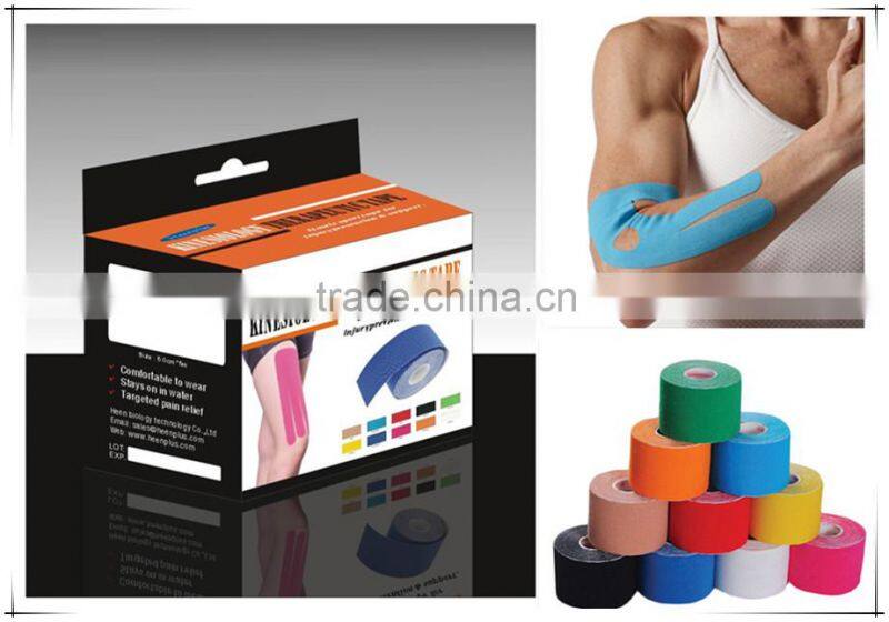 Free samples waterproof athletic kinesiology tape sports tape