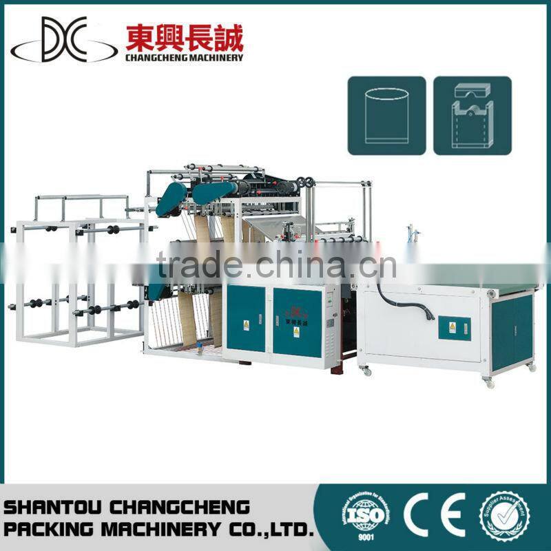 Six lines hot sealing cold cutting Eco-friendly shopping plastic bag making machine price