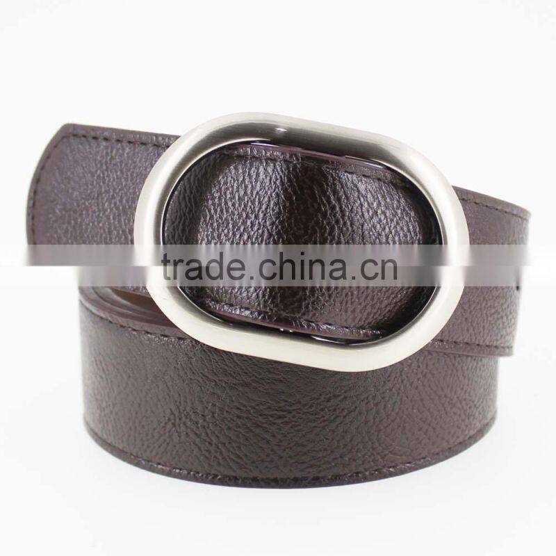 2015 fashion PU brown leather belt with high quality alloy buckles in Yiwu
