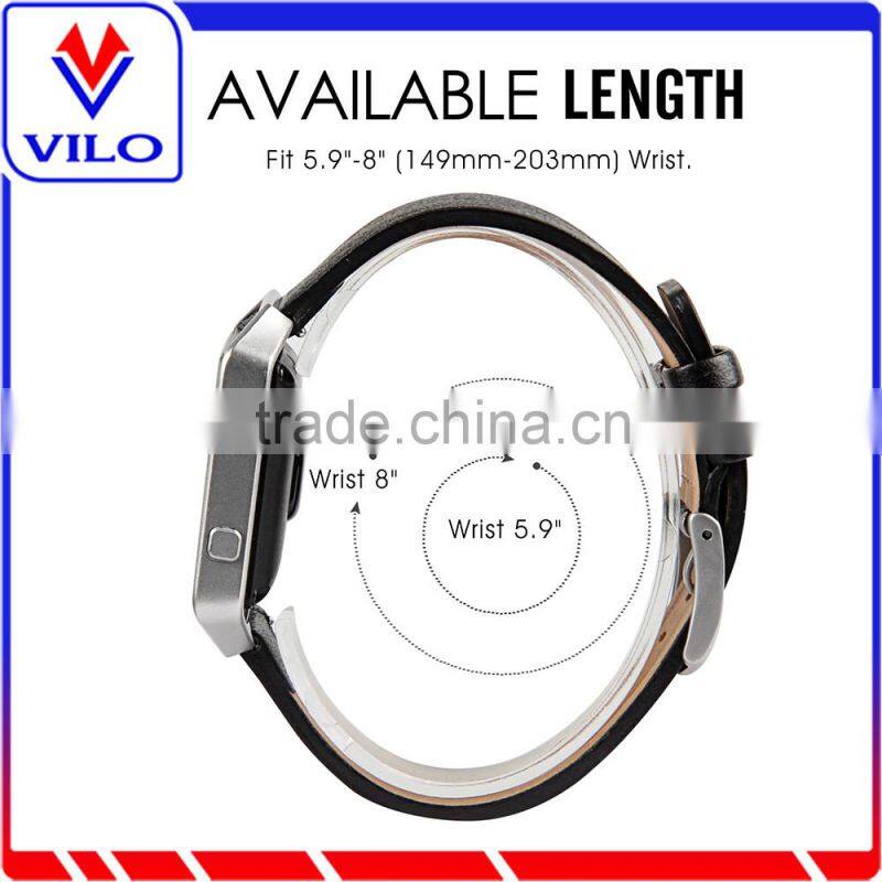 Genuine Leather Watch Strap Adjustbable Wrist Watch Band for Fitbit Blaze