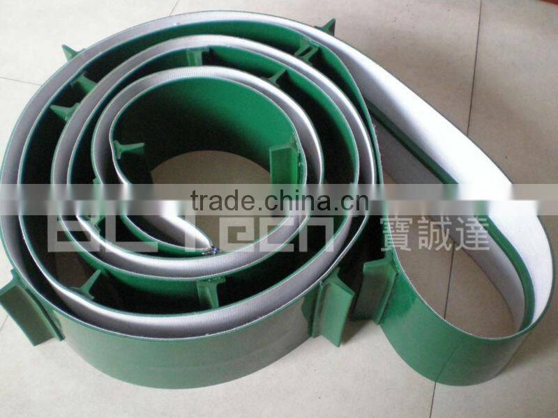 PVC Conveyor Belt With Guide Belt & Cleats