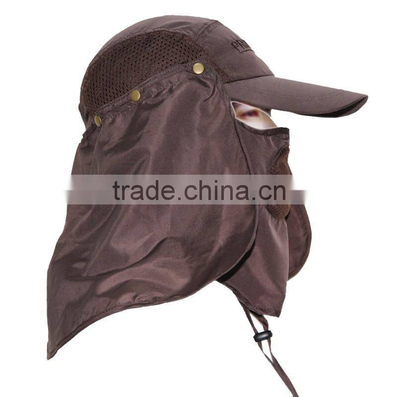 360 Degree Sun and UV Protection Removable Flap Jungle Hat,fishing Hat for Fishing Hiking Garden Work Outdoor Activities