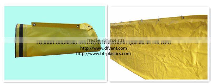 Tunnel and mining blower ventilation air duct with Zipper and Velcro coupling