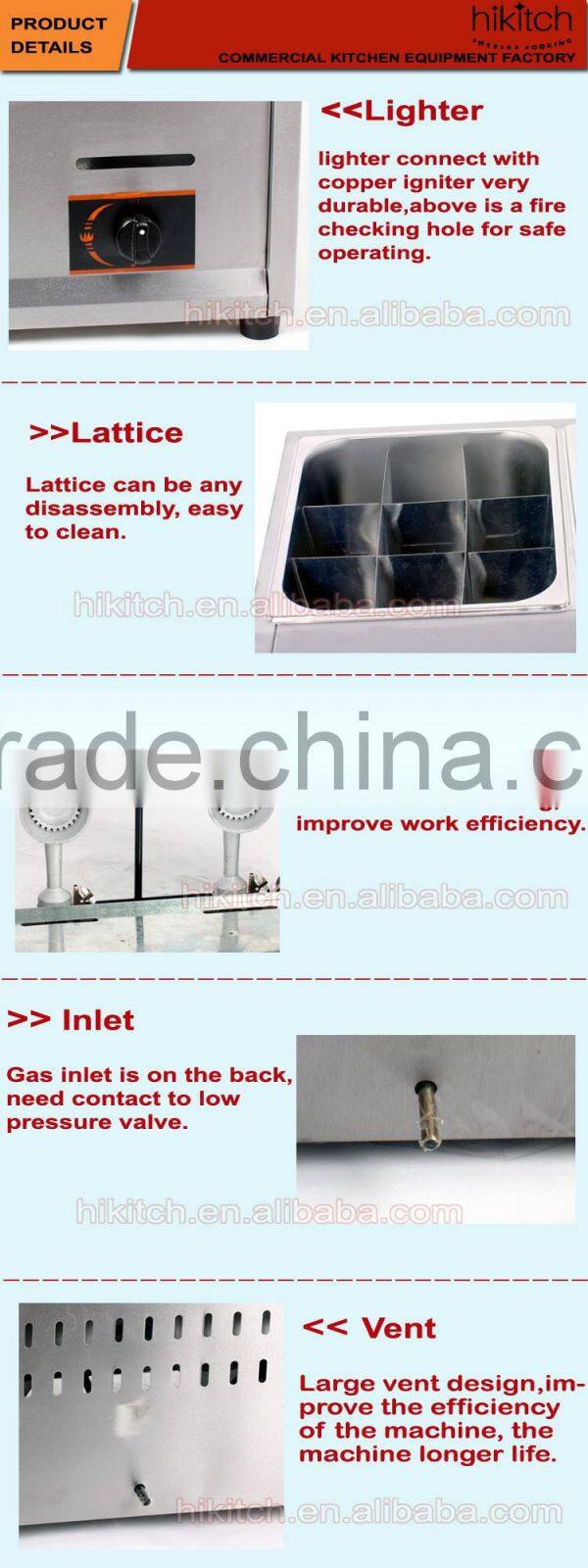 Commercial Stainless Steel LPG gas oden machine