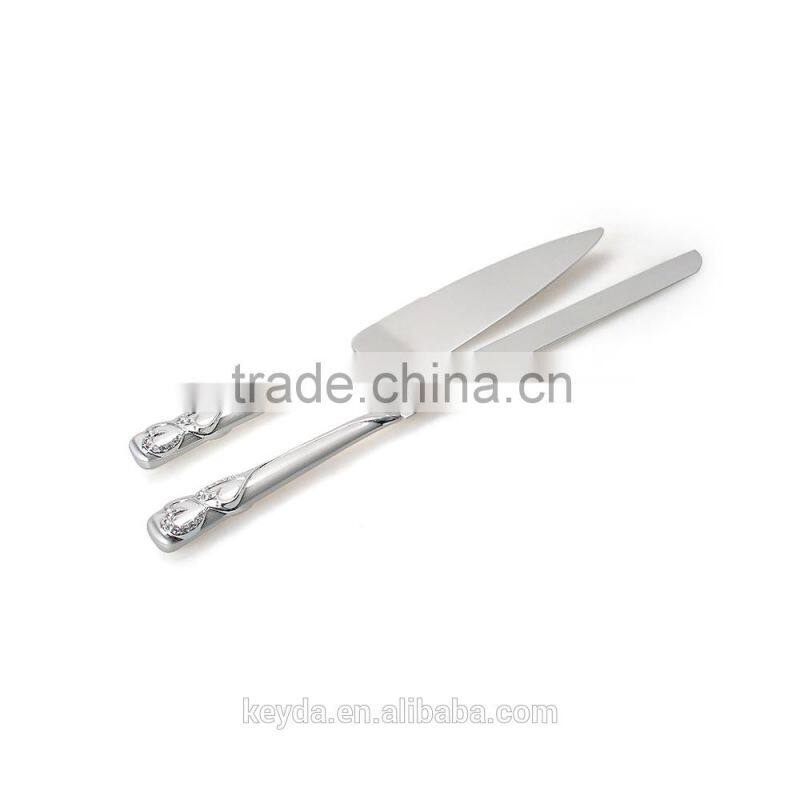 excellent houseware plastic cake knife and server double hearts cake serving set