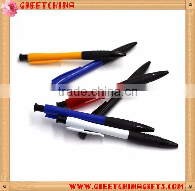 Custom Printed LOGO Clips Colorful Plastic Ballpoint Pen With Colorful Barrel
