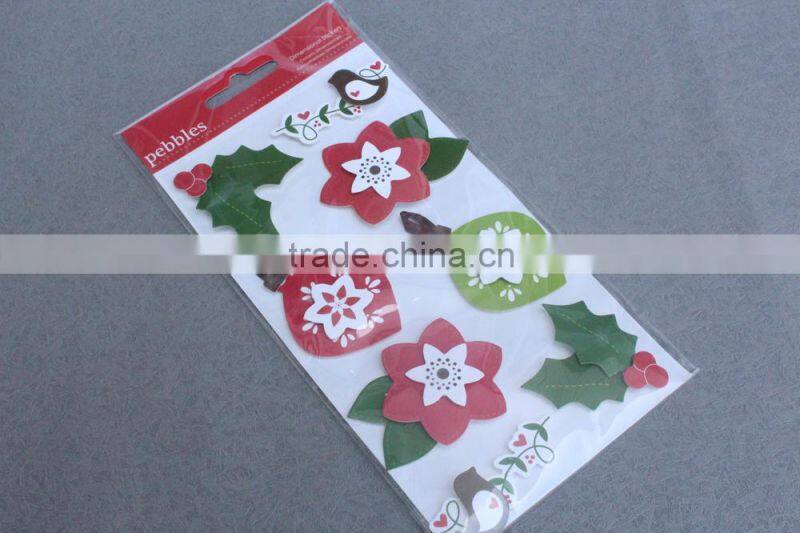 hot selling 3D Layer Room Decor Lotus wall sticker