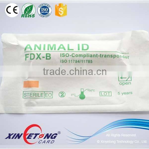 FDX-B Animal transponder chip, 2.12x12mm RFID glass Tag for dog, Cat tracking