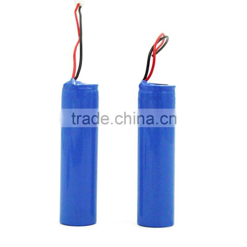 Hot selling ! NCR18650B 3400mAh 3.7V Li-ion battery pack with PH 2.0 connector 3.7V 3.4Ah battery pack use for flashlight