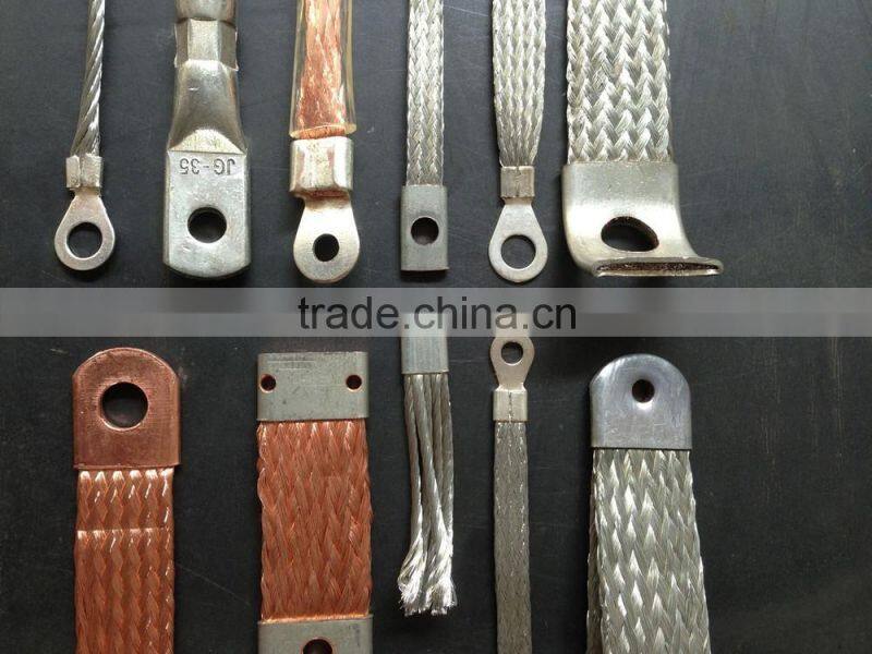 Flexible stranded copper connector with lugs