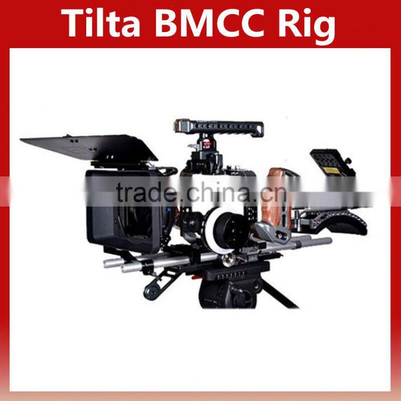 Tilta TT-BMC-07 dslr shoulder rig 15mm BMCC rig for BlackMagic Camera Cage + follow focus + 4*4 Carbon Matte box