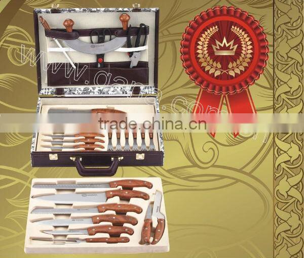 Promotion knife set--25pcs kitchen knife set with aluminium case