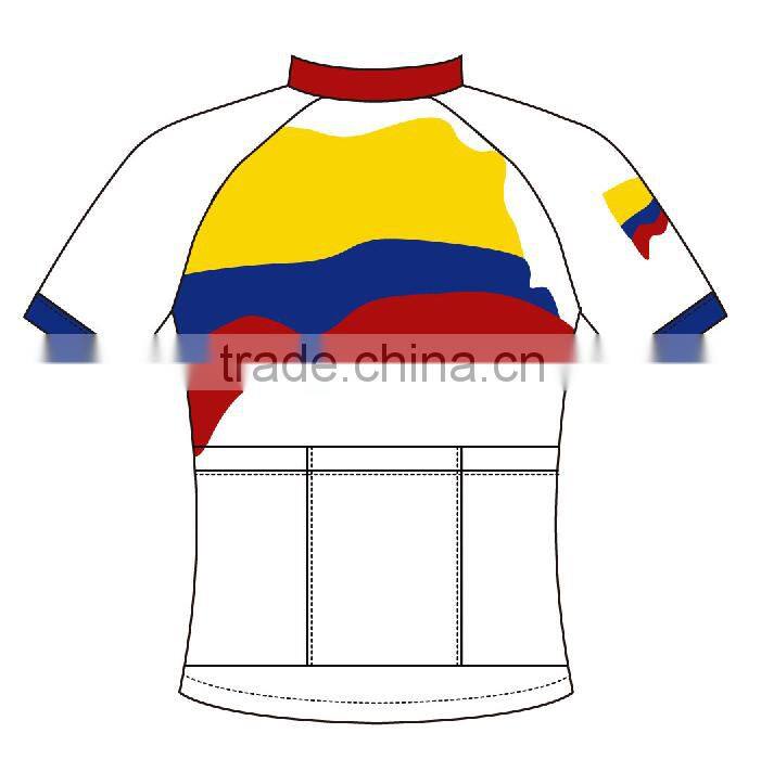 Custom New Design Sportswear type Yellow team cycling jersey with Plus Size Quick Dry material
